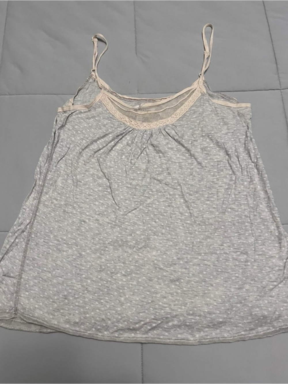 VINTAGE Y2K Abercrombie & Fitch Gray Lace Babydoll Camisole Top (Size S)